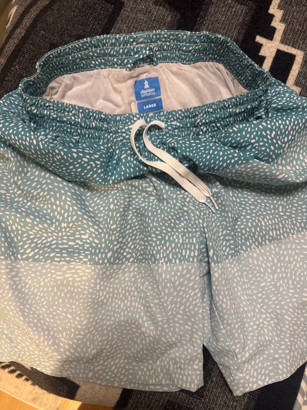 Chubbies Teal Speckle Swim Trunks Mens Large Mesh Liner
